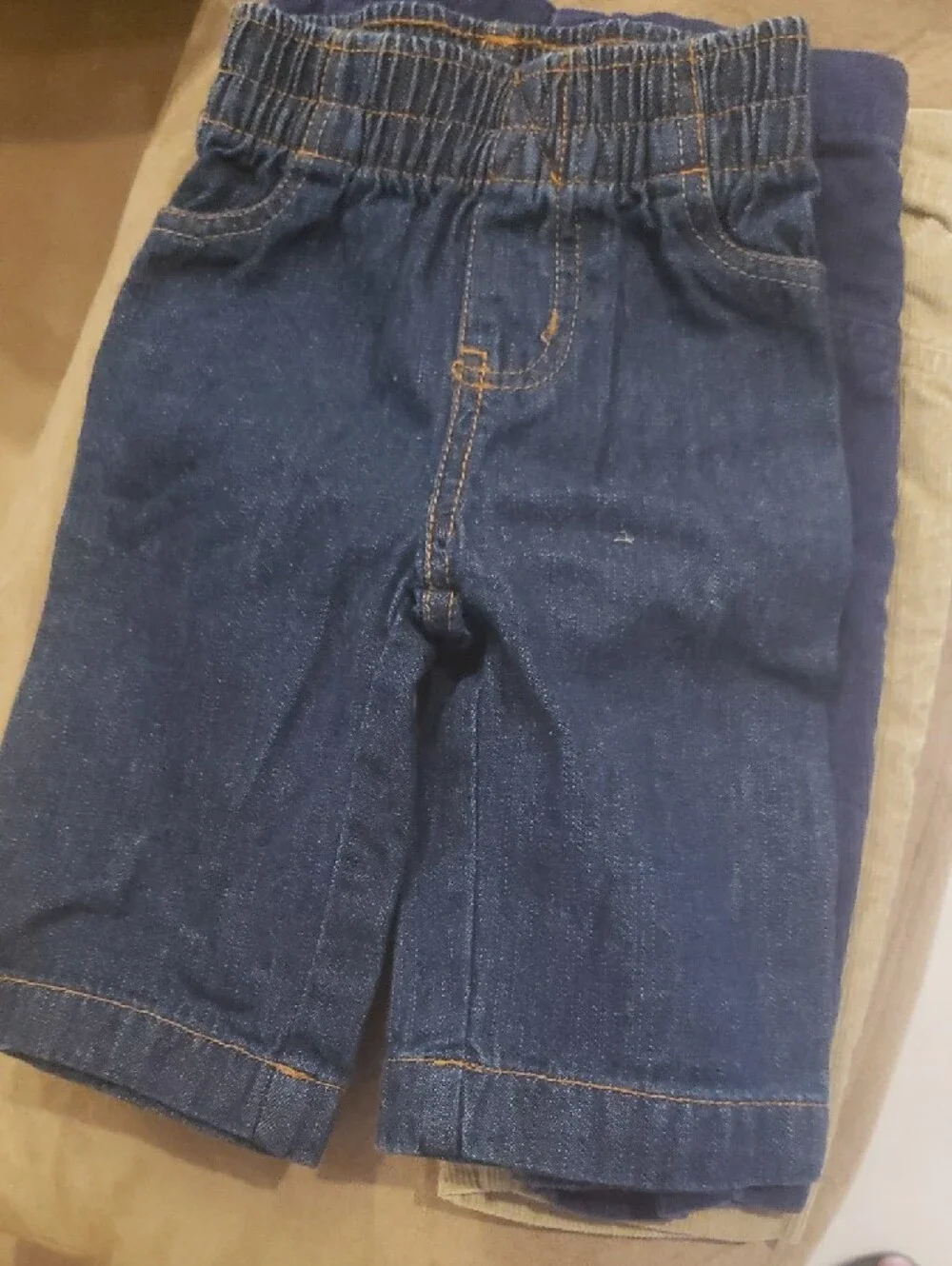 4 Kids Elastic Waist Pull-On Bottoms - Black, Blue, Navy, Tan 6/9 Month
